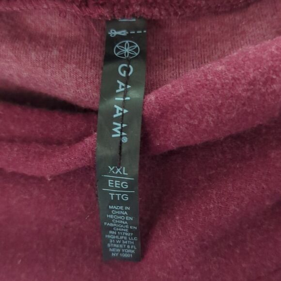 Gaiam Maroon Mock Turtleneck Blouse - Picture 5 of 6